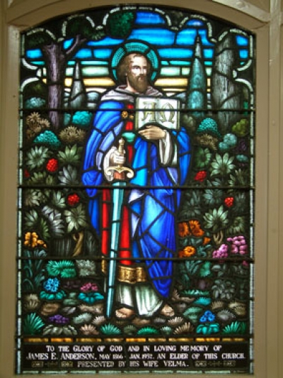 St. Alphonsus Church, ST Paul's Stain Glass Window.jpg